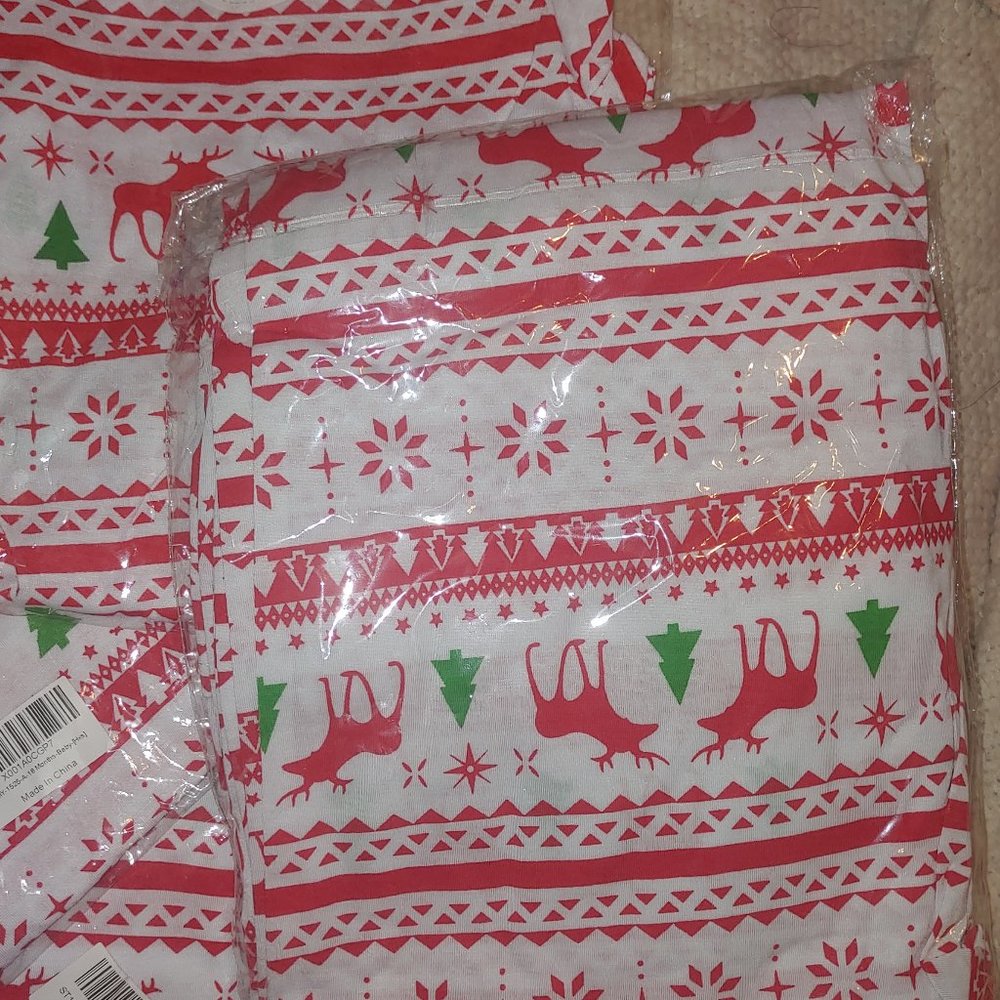 COPY - Matching Button-down Winter Christmas Family Pajamas PJs Reindeer Mix & …